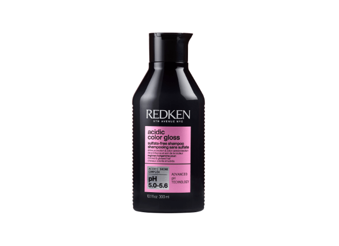 Shampooing acidic color gloss